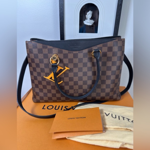 Louis Vuitton LV Riverside Handbag Damier with Leather - Picture 1 of 12